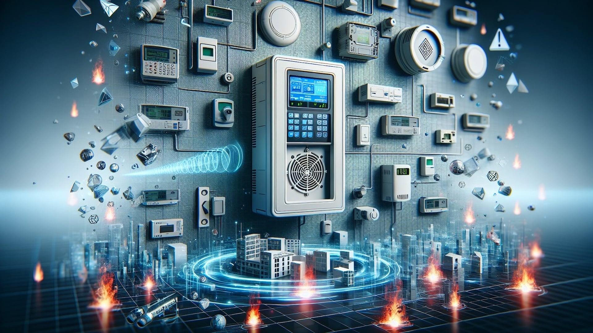 A CGI rendition of fire and gas metering equipment